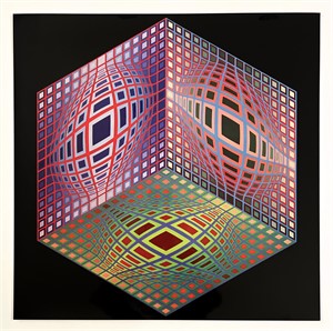 Victor Vasarely lithograph "Test 2"