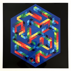 Victor Vasarely lithograph "Babel 3"
