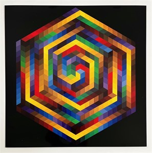 Victor Vasarely lithograph "Hat B"