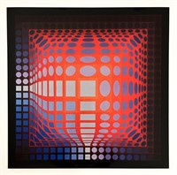 Victor Vasarely lithograph "Koska Quemer"