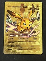 Ultra Pikachu GX Gold Foil Pokémon Card