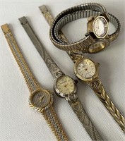 5 Vintage Women’s Watches Elgin, Hamilton, Sarah