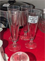 Set of four glasses