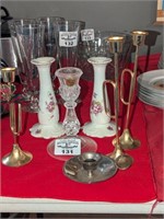 Candlestick holders and vases