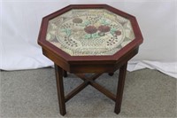 Seashell Floral Pattern End Table