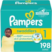 Pampers Swaddlers - Size 1  One Month (198 Ct)