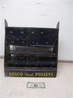 Vintage Vulco Steel Pulleys Metal Store Display