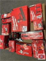 Milwaukee tools contents on the pallet
