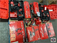 Milwaukee tools contents on the pallet