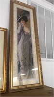 Woman in Lavender dress, beautifully framed