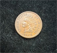 1909 Indian Head Cent with Full Liberty