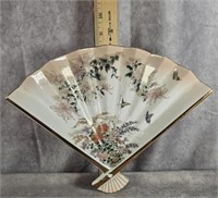 1988 ST MICHAEL JAPAN  PINK FLORAL FAN TRAY