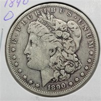 1890 O MORGAN SILVER DOLLAR