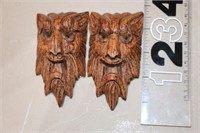 2 Wood Carving with Face-Trim for cabinet