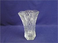 Large Pressed Glass Vase.