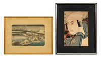 Lot of 2 Prints - Kunimasa & Hiroshige.