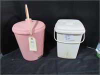 Two Vintage Diaper Pails