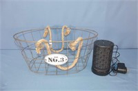 Decorative Wire Basket & Diffuser (Untested)