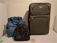 Large Suitcase, Backpack, and Purse/ Suitcase -