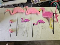 Plastic Flamingo Yard Art