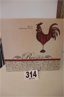 Metal Table Top Rooster Clock (New)(R3)