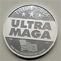 DONALD TRUMP 2024 1 OZ FINE SILVER ROUND