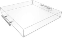 Isaac Jacobs Clear Acrylic Serving Tray (15x15)