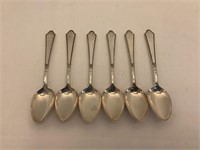 Six Sterling Silver Spoons