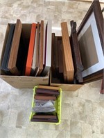 Crate & 3 Boxes Of Picture Frames