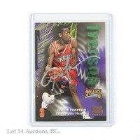 Allen Iverson Signed Skybox Z-Force NBA Card