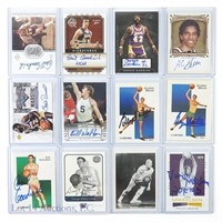 Signed Los Angeles Lakers HOF NBA Cards (COA) (12)