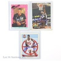 Hakeem Olajuwon David Robinson Signed Cards (3)