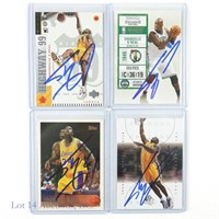 Shaquille O'Neal Signed Topps UD Panini Cards (4)