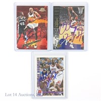 Charles Barkley Signed Skybox Hoops UD Cards (3)