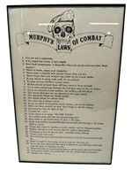 Murphy’s 33 Point Laws Of Combat Framed Poster