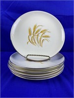 6pc Golden wheat salad plates