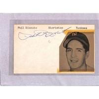 Phil Rizzuto Signed Index Card Beckett Coa