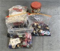 Box Lot of Vintage Buttons