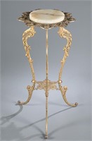 Brass and onyx plant stand. c.1900
