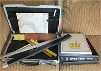 DRAFTING SUPPLIES IN BRIEFCASE