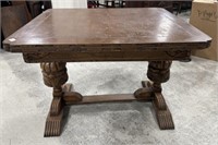 Early 1900's Oak Jacobean Dining Table