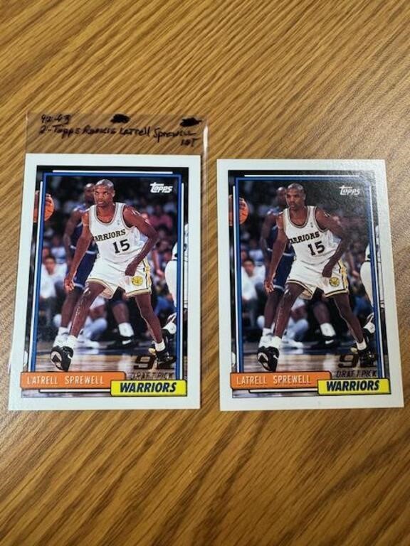 2-pack 1992-93 Topps Latrelle Sprewell ROOKIE