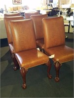 X6 Maitland Smith Croc Leather Side Chair