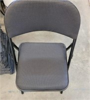 FOLDING METAL CHAIR W/ UPHOLSTERED SEAT/BACK
