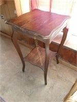 Country French Window Table with Shaped Top