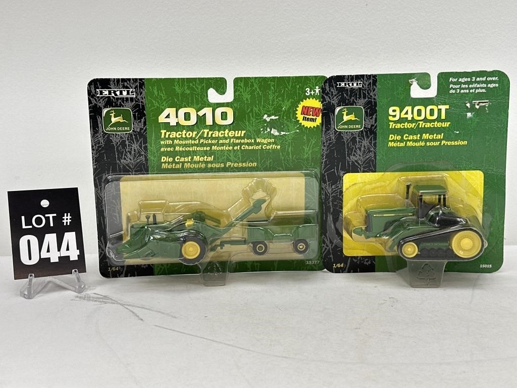 ERTL J.D. 4010 Tractor 1/64 and ERTL J.D. 9400T