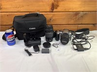 Canon EOS Rebel Camera w/Case & Accessories