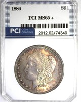 1886 Morgan PCI MS65+ Subtle Toning