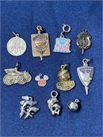 Charm pendant lot dolphins Mickey Mouse