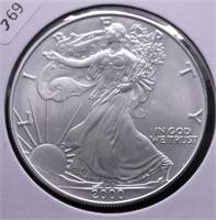 2000 SILVER EAGLE  GEM